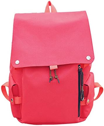 Wish House Canvas Basic Multipurpose Backpack School Bag Laptop Bag For Teens Girl Boy Student (Red)