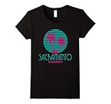 Women's Sacramento California T Shirt Retro Souvenirs Small Black