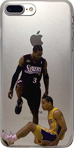 ECHC Fulfillment Soft TPU Basketball Case with Your Favorite Past and Present Players (Iverson, iPhone 7 Plus)