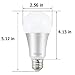 Kamija E26 LED Light Bulb, 10W Dimmable A19 Color Changing light bulb 120 RGB Colors + Soft White(2700K) with Remote Control, Timing and Dual Memory (60W Equivalent)
