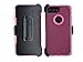 iPhone 7 Plus / 8 Plus Cover | 2-in-1 Screen Protector & Holster Case | Full Body Military Grade Edge-to-Edge Protection with carrying belt clip | Drop Proof Shockproof Dustproof | Burgundy / Pink