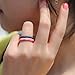 MOKANI 10 Pack Silicone Wedding Ring for Women, Thin Diamond Shape Rhombic Rubber Band, Fashion, Colorful, Comfortable fit, Skin Safe, Size 5