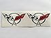 2 Chevrolet Corvette C4 C5 C6 Die Cut Decals