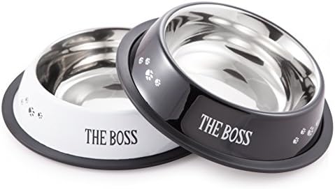 McSunley 852-2 Stainless Steel 2Piece No Skid Pet Bowl Set