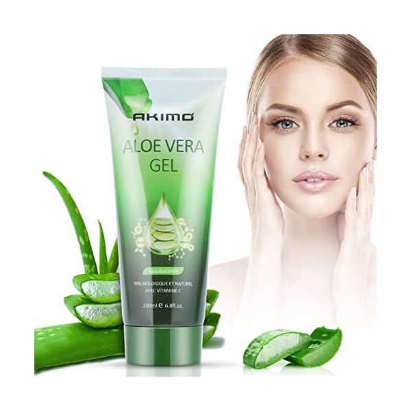 AKIMO-Aloe-Vera-Gel-Vitamin-C-E--99-Pure-Plant-Deeply-Hydrating--Repairing-After-Sun-Care-Dry-Skin-Hydration-Acne-Suitable-for-Face-Body-Hair-Cruelty-free-200ml68-fl-oz AKIMO Aloe Vera Gel & Vitamin C, E – 99% Pure Plant Deeply Hydrating & Repairing, After Sun Care, Dry Skin Hydration…