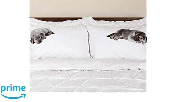 Amazon Com Qe Home Pillow Talk Novelty Pillowcases Puppy Nap