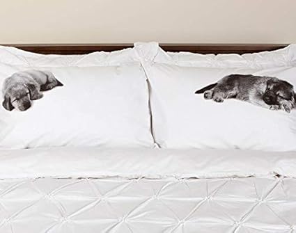 Amazon Com Qe Home Pillow Talk Novelty Pillowcases Puppy Nap