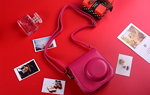SAIKA Protective Case for Fujifilm Instax Mini 9 Instant Camera. Also Fits the Mini 8 and Mini 8+ Camera - Pomegranate Red