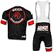 Arltb Cycling Jersey and Bib Shorts Set Black