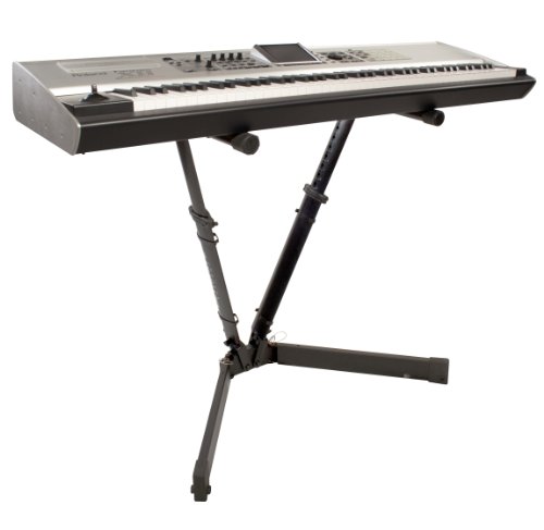 Ultimate Support V-STAND PRO V-Style Portable Height-adjustable Keyboard Stand with Built-in Cable Management System - Black