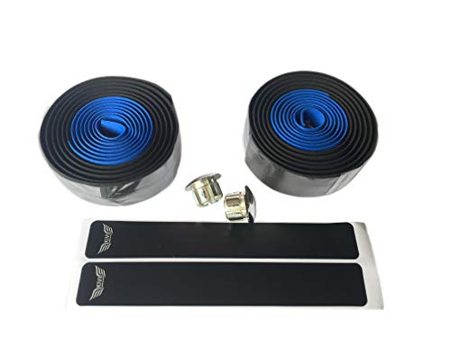 DEERU Two-Tone Tape Bicycle Bar Tape Handlebar Tape Bar Wraps - 2 Rolls per Set (2BLBU)