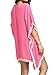 Adreamly Women's Pom Pom Trim Kaftan Chiffon Swimwear Beach Cover Up