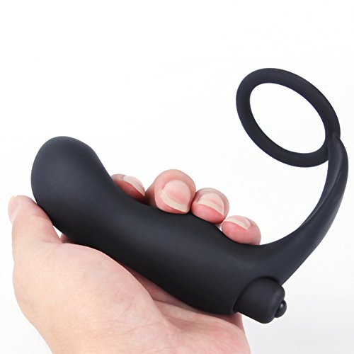 Mini Penis Ring, Namee 10 Speed Silicone Vibrating Cock Ring Penis Ring Vibrator (Black)