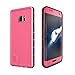 Eazewell Durable Ultra Slim 100% Water Resistant Skin Waterproof Case Shockproof Crashproof Dustproof Hard Shell Protective Box Rugged Cover for Samsung Galaxy S7 edge SM-G935 (Pink)