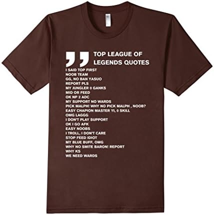Men's Top  LOL funny quotes Medium Brown