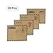Nakimo Mini Envelopes Vintage Airmail Style Kraft Paper Envelopes Invitation Letter Envelopes Card Envelopes 4 Different Designs, Pack of 40