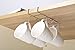 Fashionclubs Mug Holder Under Cabinet, Metal Coffee Cup Holder Mug Hanger with 8 Hooks, Mug Organizer for Cabinet Shelf Storage Display Rack for Kitchen Coffee Bar, Fit for 0.8inch Thickness or Less