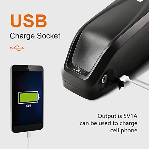 Yose Power Ebike Battery 48V 13Ah Down Tube Battery for 200W1000W