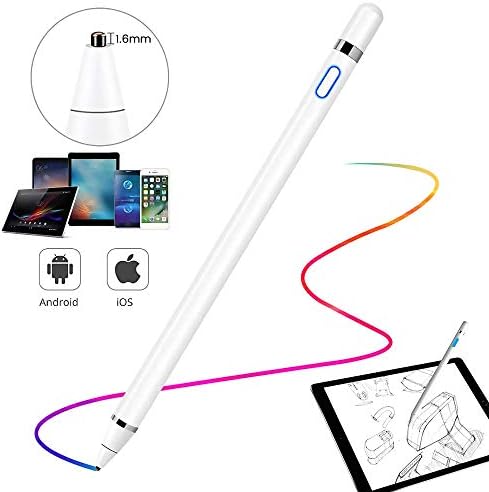 Culturaltu タッチペン スマホ スタイラスペン 極細 Ipad Iphone Android スマートフォン タブレット対応 導電繊維ペン先 12時間稼動 ペン先1 45mm 5分間自動オフ 銅製 ツムツム 誤操作防止グローブ付き 高感度 Usb充電式 セール 登場から人気沸騰 静電容量式