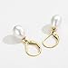 18K Gold Freshwater Cultured Pearl Drop Dangle Earrings Leverback 8-9mm Pearl Jewelry for Women
