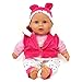Baby Doll Feeding Set, Includes 16 Inch Soft Body Baby Doll with Winter Outfit Accessories, Jacket, Bib, Feeding Plate and Food Utensils - A Realistic Doll Set Collection for Toddlers, Girls and Kids