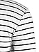 uxcell Men's Striped T Shirt Crew Neck Long Sleeve Casual Cotton Pullover Tee Top Black and White 42