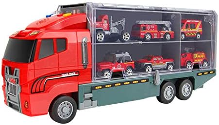 Flurries Transport Car Carrier Truck Educational Vehicles Toy Car for Children's Gift (Red)