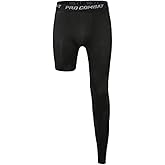 Jonscart One Leg Compression Tights Long Pants Basketball Sports Base Layer Underwear Active Tight