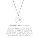 KUIYAI Zodiac Signs Cut Out Stainless Steel Disc Necklace (Capricorn)