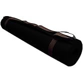 Tapete de Yoga em EVA com Alça de Transporte 170x60 cm Preto Ideal para Exercícios e Meditação