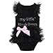 MIOIM Kids Baby Girls Lace Tulle Ruffles Bow Bodysuit Romper Jumpsuit Outfits