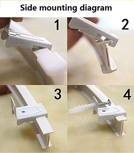 Alwaysuc 3 Meters / 9.8 Bendable Straight Windows & Balcony Slide Rail Top Mounting Ceilling Installation - Thumbnail 2