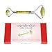 Wonderskin Jade roller for facial massage | Skin Anti-Aging and Relaxation | Cooling effect for puffiness | Jawline slimmer and Wrinkle care | 100% Pure Jade stone