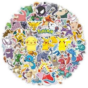 Pokemon Stickers for Hydro Flask, | 50 PCS | Vinyl Waterproof Stickers for Laptop,Skateboard,Water Bottles,Computer,Phone, Cute Anime Stickers (Pokemon)