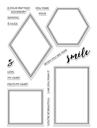 Dalab GEO Frame Clear Stamps Scrapbook Paper Craft Clear Stamp Scrapbooking