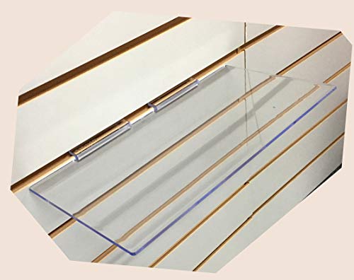Clear Slatwall Shelves 6 Inch x 12 Inch Set of 4 Retail Display
