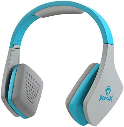 PopClik JUMP! Headphones in Light Blue Lightweight Over the Ear 32 Ohms Impedance