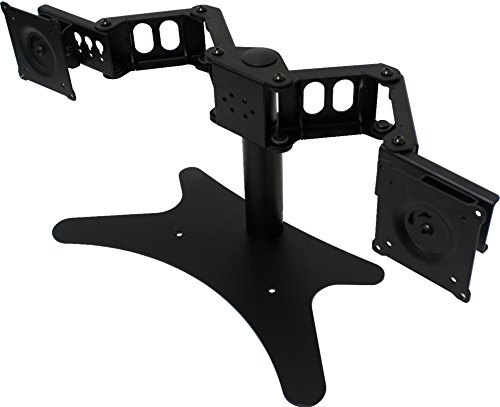DoubleSight Dual Monitor Flex Stand Fully Adjustable Height Tilt Pivot Free Standing VESA 75mm/100mm up to 24