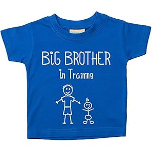 Big Brother-T-shirt, blauw, voor baby’s, peuters, verkrijgbaar in maten van 0-6 maanden voor 14-15 jaar