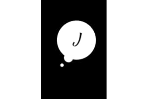 J: 6 x 9 Sketchbook Journal, Personalized Initial "J" Monogram Comic Book Bubble, Black Cover, Blank Notebook, Art Sketch Pad, Doodle, Drawing, 100 Blank Pages with No Lines