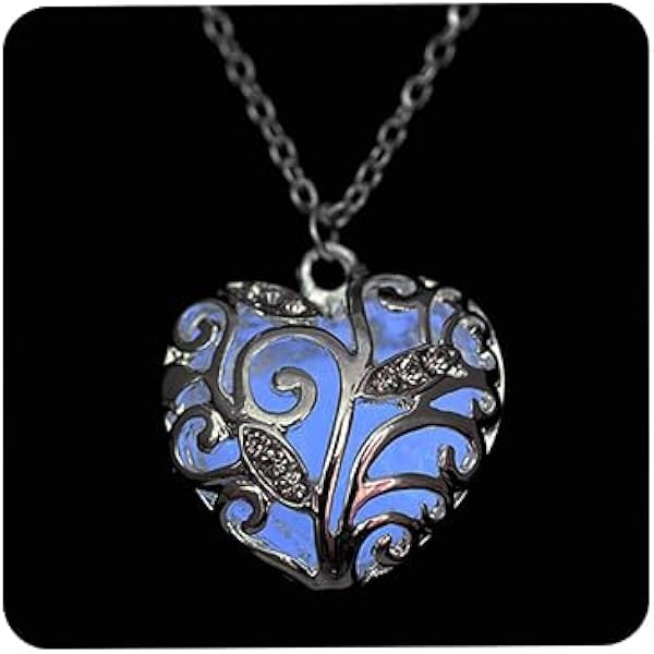 Amazon.com: Aimimier Luminous Moon Necklace Stone Pendant