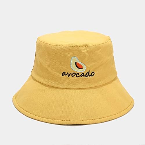 Zhgong 新しいアボカド大つば太陽の帽子韓国の女性のカジュアルな夏の屋外の太陽の帽子太陽の帽子 Color Size 期間限定 Yellow M