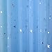pureaqu Kids Room Window Curtain Decoration W39xH84 Rod Pocket Process Multiple Sizes Star Voile Curtain/Drape(1 Panel)