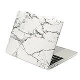 TOP CASE - Macbook Pro 13 Case Release 2017 & 2016, Marble Pattern Rubberized Hard Case for MacBook Pro 13-inch A1706 with Touch Bar / A1708 without Touch Bar ( Release 2017 & 2016 ) - Marble White