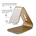 YW YUWISS Universal Micro-Suction Mobile Phone Desktop Stand Mount Holder Stander Cradle - Silver (Gold)