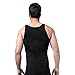 Mens Muscle Compression Tank Top, Black Compression Shirt, Large