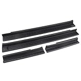 MINGLI&nbsp;Front and Rear Entry Guards Door Entry Sill Plate Protectors for 2007-2017 Jeep Wrangler Front & Rear Door Sill Protector Cover Scuff Plate Entry Guard Black