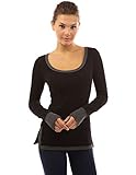 PattyBoutik Women's Scoop Neck Side Slit Tunic