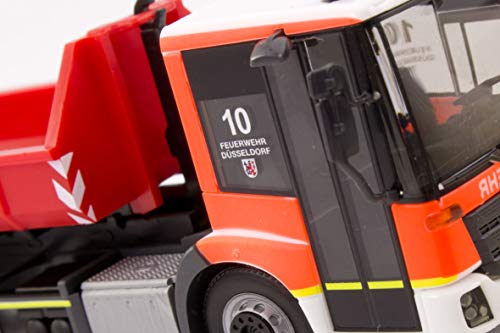 Herpa-094641-Mercedes-Benz-Econic-Wechsellader-LKW-Feuerwehr-Dsseldorf-Mehrfarbig