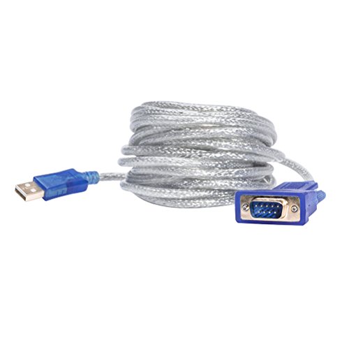 DTECH USB to 9 Pin Male RS232 Serial Port Cable 16 Feet with FTDI Chip Supports Windows 10, 8, 7 and Mac Linux
